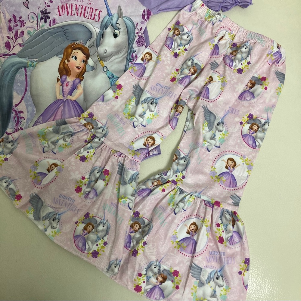 Princess Sophia Cute Unicorn 🦄 Ruffle pants set - Picture 7 of 7